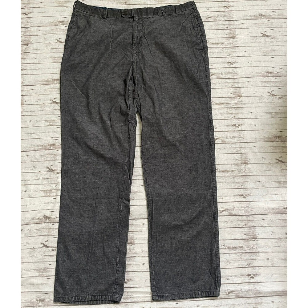 Peter Millar Corduroy Pants  Dark Gray Cotton Men's Size 38x30  Pockets